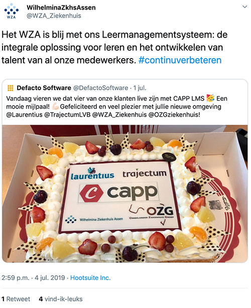 Tweet van Wilhemina Ziekenhuis Assen