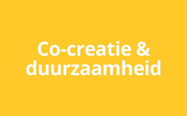 Samenwerking op basis van co-creatie en duurzaamheid