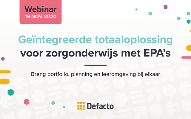 Geslaagd webinar over totaaloplossing EPAspoort voor zorgonderwijs met EPA's